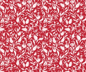 Flowers doodles seamless pattern vector 09