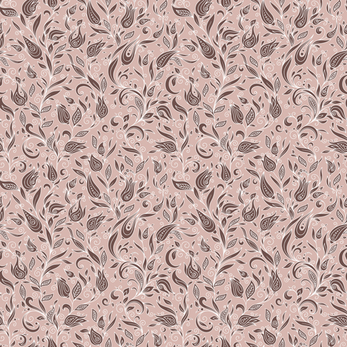 Flowers doodles seamless pattern vector 10