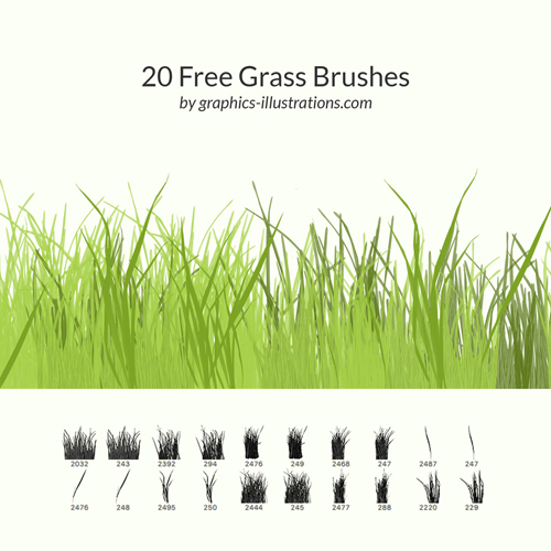 Free Grass Brushes set