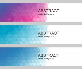 Geometry with abstract banners vector