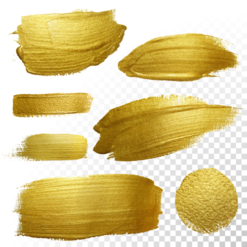 Golden blots vector illustration 04