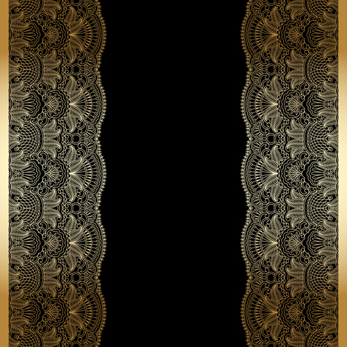 Golden decor borders vector graphics 01
