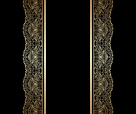 Golden decor borders vector graphics 02