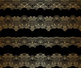 Golden decor borders vector graphics 03