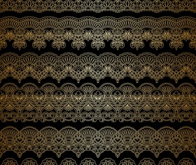 Golden decor borders vector graphics 05
