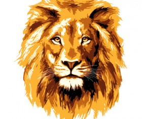 Golden lion vector