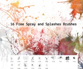 Grunge Spray and Splashes Brushes