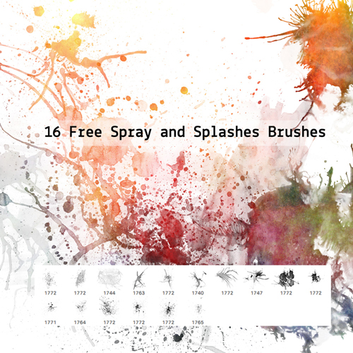 Grunge Spray and Splashes Brushes