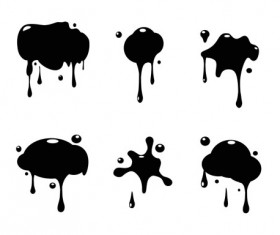 Grunge ink blots vector 02