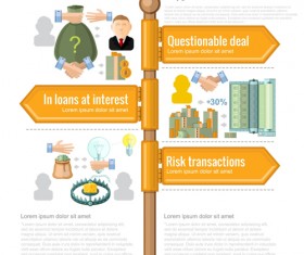 Guide road sign infographic material vector 06