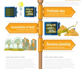 Guide road sign infographic material vector 07