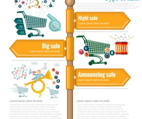 Guide road sign infographic material vector 12