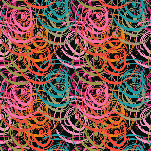 Hand drawn abstract seamless pattern vectors 02