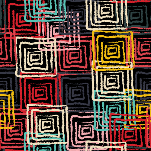 Hand drawn abstract seamless pattern vectors 05
