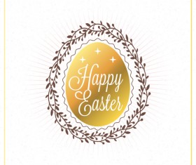 Happy easter flower frame background vector 04 free download