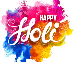 Happy holi grounge background vector 02