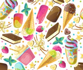 Ice creams vector seamless pattern vector 03 free download