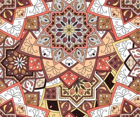 Indian ornament pattern seamless vectors graphics 01