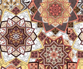 Indian ornament pattern seamless vectors graphics 02