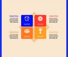 Infographics matrix template vectors 01