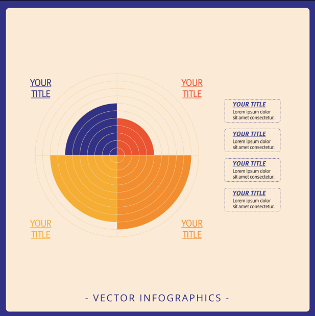 Infographics matrix template vectors 05