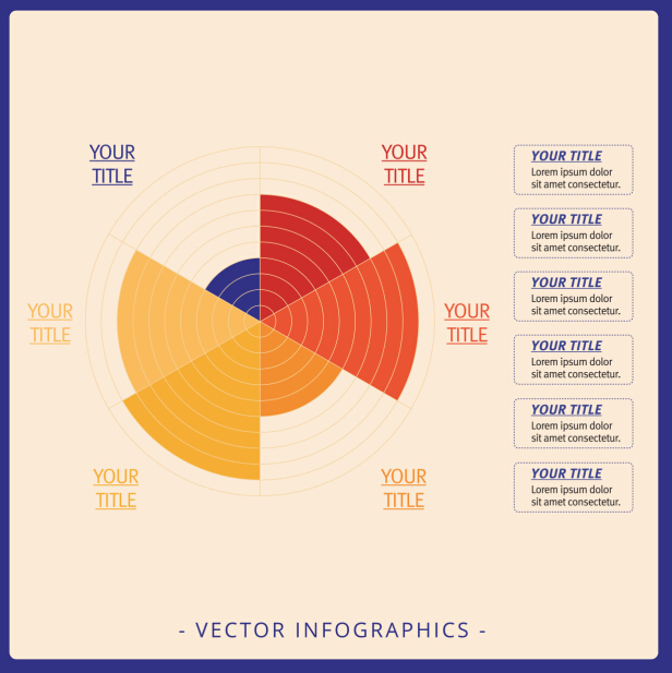 Infographics matrix template vectors 06