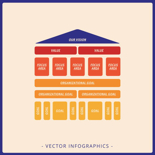 Infographics matrix template vectors 10