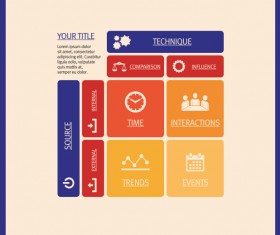 Infographics matrix template vectors 20
