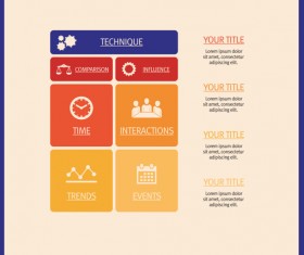 Infographics matrix template vectors 22