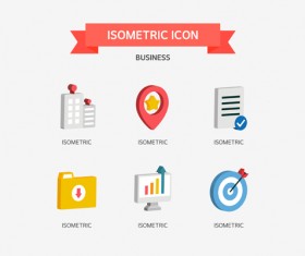 Isometric business Icons set 04