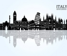 Italy travel background art vector 03