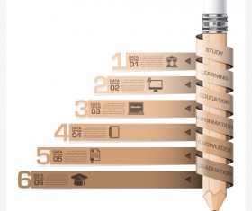 Learning with education infographic vector graphic 11