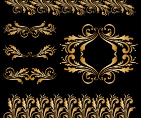 Luxury golden ornaments illustration vector 02
