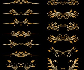 Luxury golden ornaments illustration vector 03