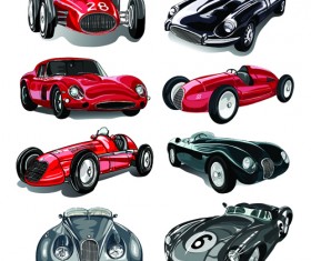 Luxury retro car vector 03