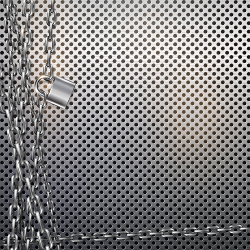 Metal chain and padlock vector background 02
