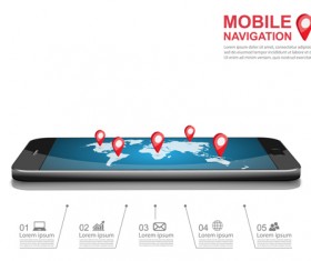 Mobile with navigation vector template 05