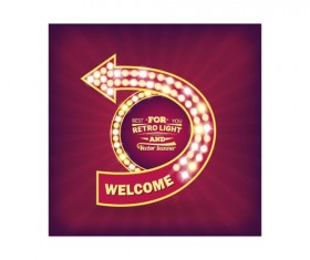 Neon light background vector set 01