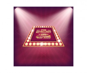 Neon light background vector set 09