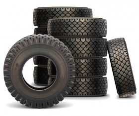 Old Truck Tire Set vector material