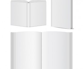 Open book blank design vector 02