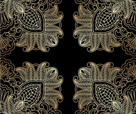 Ornaments golden elements vector