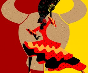 Passionate dancer flamenco women vector 01 free download