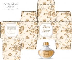 Perfume packging box material vector set 01