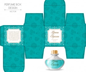 Perfume packging box material vector set 02