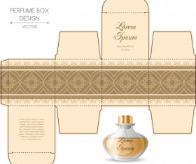 Perfume packging box material vector set 04