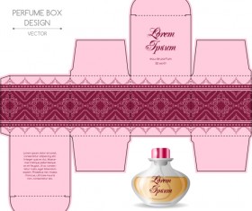 Perfume packging box material vector set 05