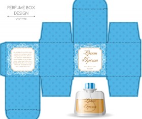 Perfume packging box material vector set 06
