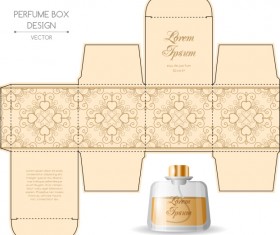 Perfume packging box material vector set 07