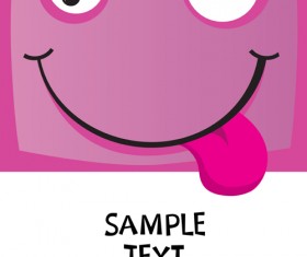 Pink face background vector